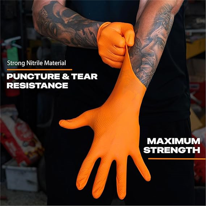 Sarung Tangan Nitril Oranye In - Nitrile Mechanic Glove ulasan dan harga